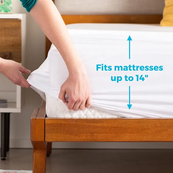 Navy_Bamboo_Cotton_Waterproof_Mattress_Cover_Protector