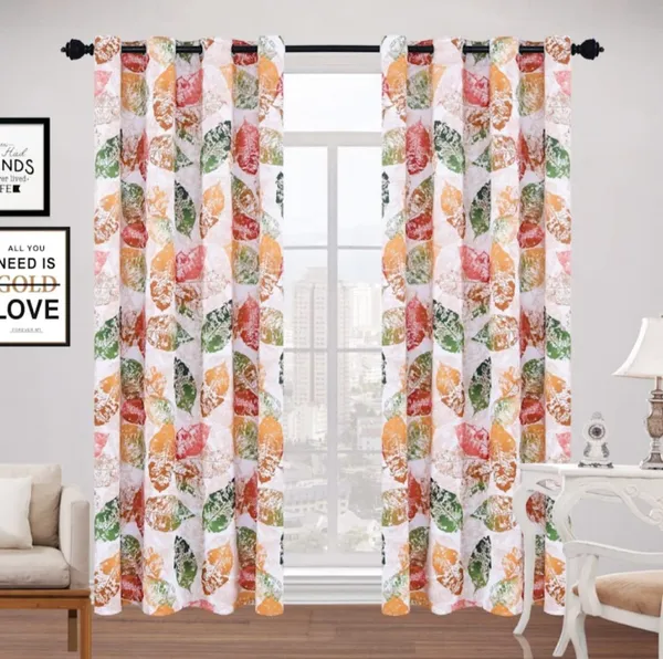 Orange_Peach_Floral_Print_Premium_Curtain_For_Living_Room_290_Gsm