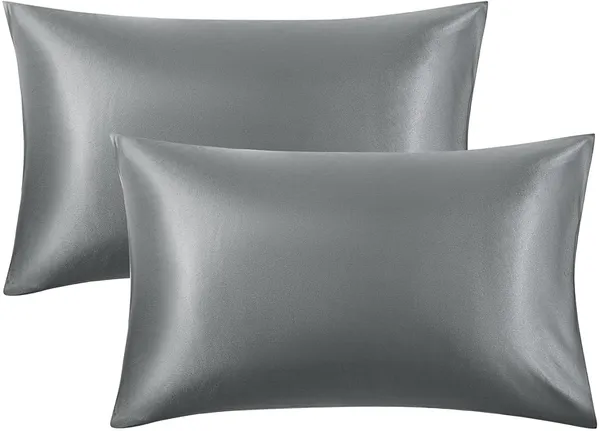 Grey_Silk_Pillow_Cover_Cases_For_Hair_And_Skin_Mulberry_Silk_With_Envelope_Closure_Pack_Of_2
