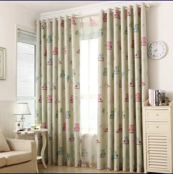__Kids_Room_Premium_Soft_Microfibre_Curtains_With_High_Friendly_Printing,_Pack_Of_2_Piece,_Beige_Cute_Owl