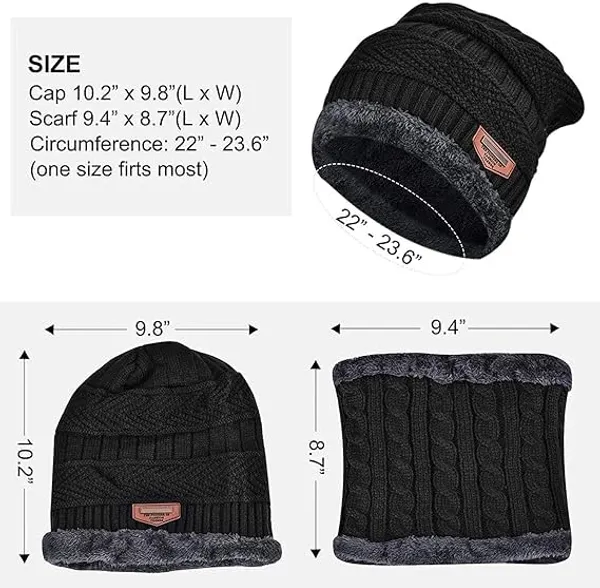 Soft_Woollen_Winter_Cap_Combo_For_Girls_And_Women_With_Neck_Muffler_Beanie_Cap_Inner_Side_Ultra_Soft_Warm_Sherpa_Fabric