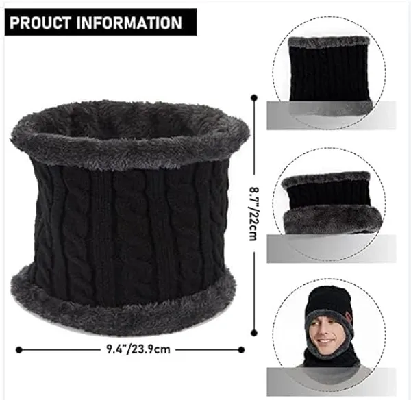 Soft_Woollen_Winter_Cap_Combo_For_Girls_And_Women_With_Neck_Muffler_Beanie_Cap_Inner_Side_Ultra_Soft_Warm_Sherpa_Fabric