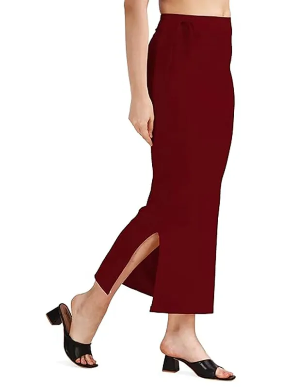Maroon_Shapewear_Lycra_Petticoat_Cotton_Blended_Petticoat_Skirts_Shape_Wear_Dress_For_Women