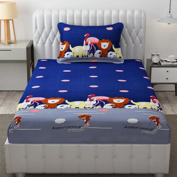 Blue_Bedding_Fitted_Bed_Sheet_190_Tc_Cotton_1_Single_Bed_Sheet_With_1_Pillow_Cover_For_Kids