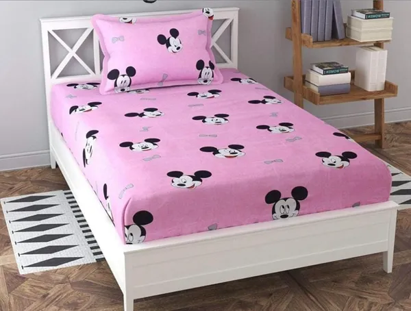 Pink_Bedding_Fitted_Cotton_Bed_Sheet_1_Single_Bed_Sheet_With_1_Pillow_Cover_For_Kids