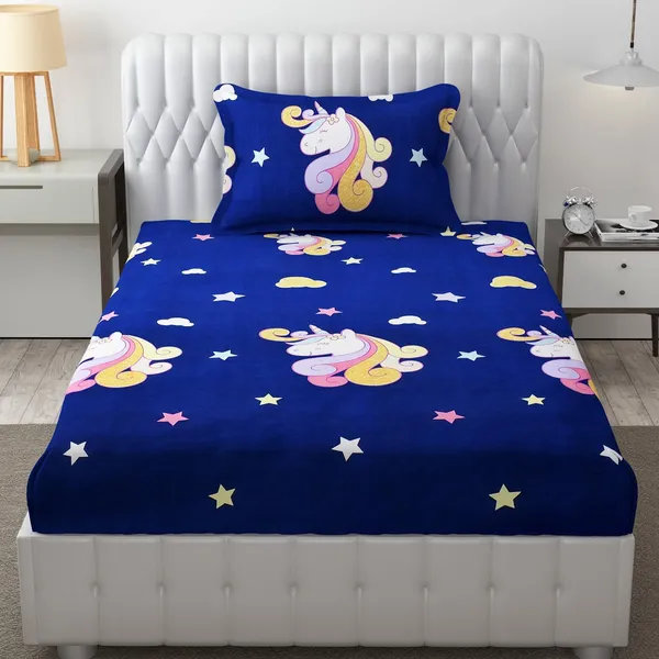 Blue_Bedding_Fitted_Bed_Sheet_190_Tc_Cotton_1_Single_Bed_Sheet_With_1_Pillow_Cover_For_Kids