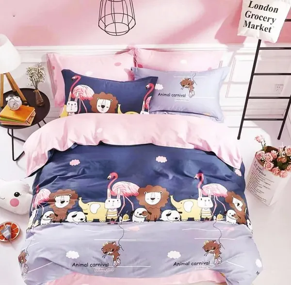 __Bedsheet_with_Pillow_Cover_For_Super_Soft_Microfibre_Cotton_Bedcover_For_Kids,_Blue