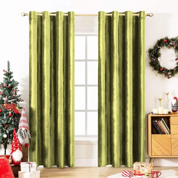 Pista_Green_Velvet_Premium_Curtain_With_Extra_Smooth_Feeling_Pack_Of_2