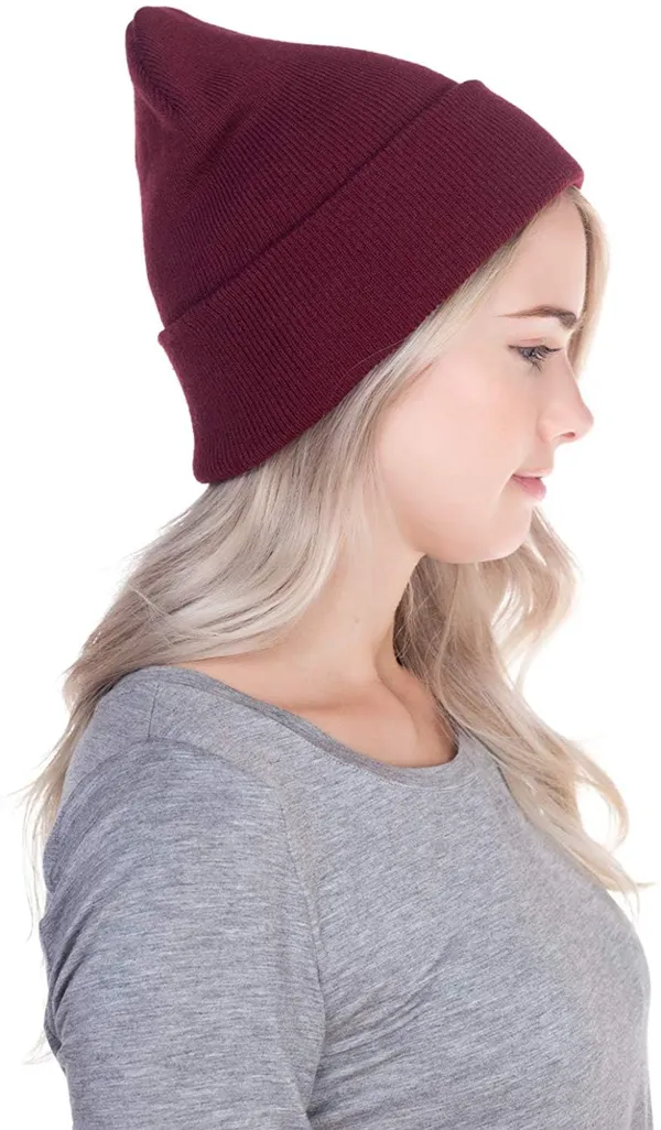 __Beanie_Cap_Woollen_Cap_For_Heavy_Winter_Warm_Cozy_And_Breathable_Fabric_Girls_Soft_Cap,_Free_Size_-_Maroon