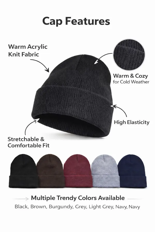 __Beanie_Cap_Woollen_Cap_For_Heavy_Winter_Warm_Cozy_And_Breathable_Fabric_Girls_Soft_Cap,_Free_Size_-_Dark_Grey