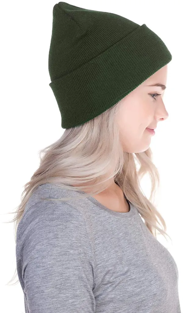 __Beanie_Cap_Woollen_Cap_For_Heavy_Winter_Warm_Cozy_And_Breathable_Fabric_Girls_Soft_Cap,_Free_Size_-_Green
