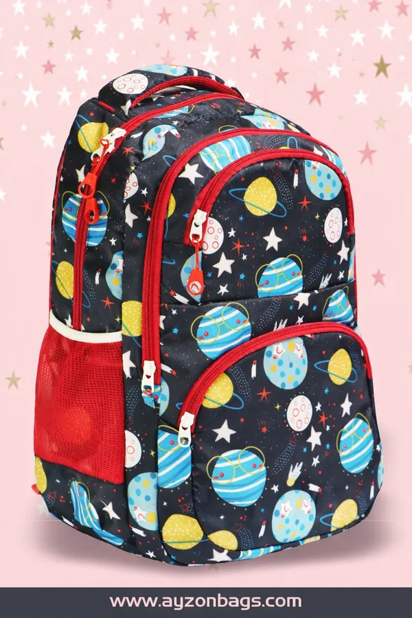 EDMOF_Kids_Backpack_for_Kinder_Garden_Playway_School_Bag_for_Boys_and_Girls,_17"/28L_Large_Water_Resistant,_Red_Black