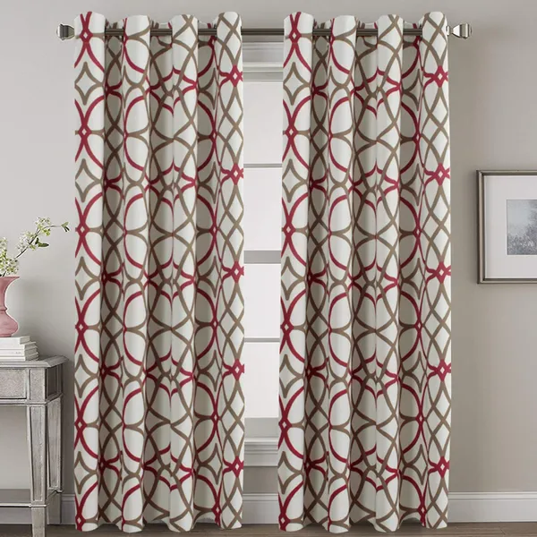 __Geometry_Print_Premium_Curtain_for_Living_Room_290GSM,_W_4ft_x_9ft_L,_Maroon_Taupe