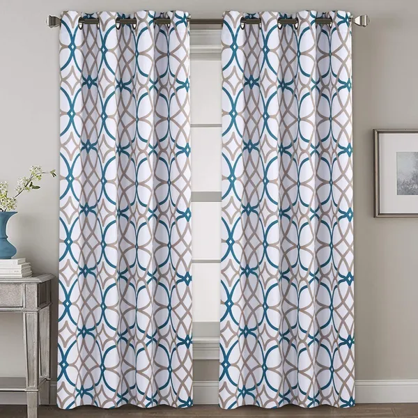 __Geometry_Print_Premium_Curtain_for_Living_Room_290GSM,_W_4ft_x_9ft_L,_Turquoise
