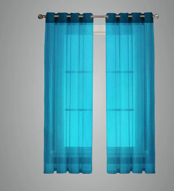 __Glitter_Net_Curtain_Polyester_Striped_Grommet_Curtain_Pack_of_2_Piece,_Turquoise