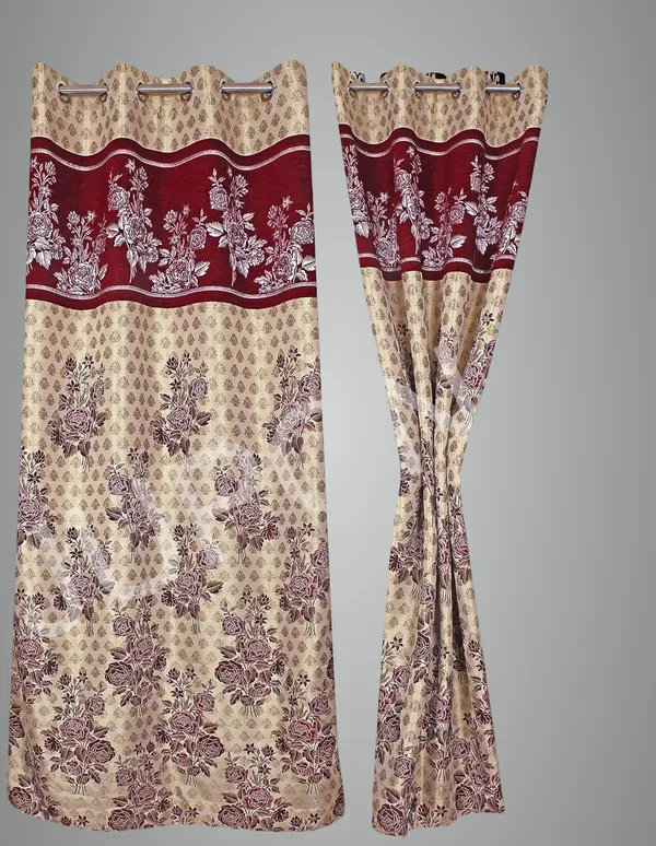 Silver_Jacquard_Polyester_Designer_Curtain_Pack_Of_2_Piece