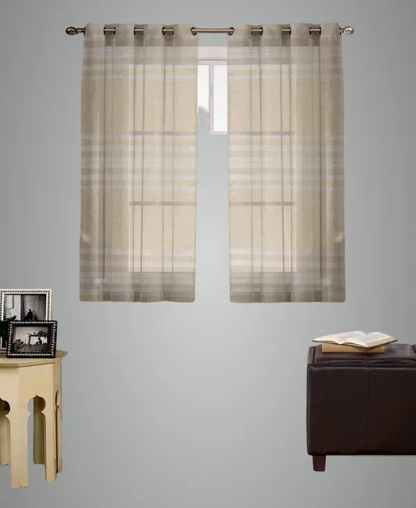 Cream_Silver_Stripes_Sheer_Net_Curtain_With_Solid_Steel_Grommet