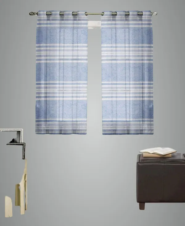 Blue_Silver_Stripes_Sheer_Net_Curtain_With_Solid_Steel_Grommet