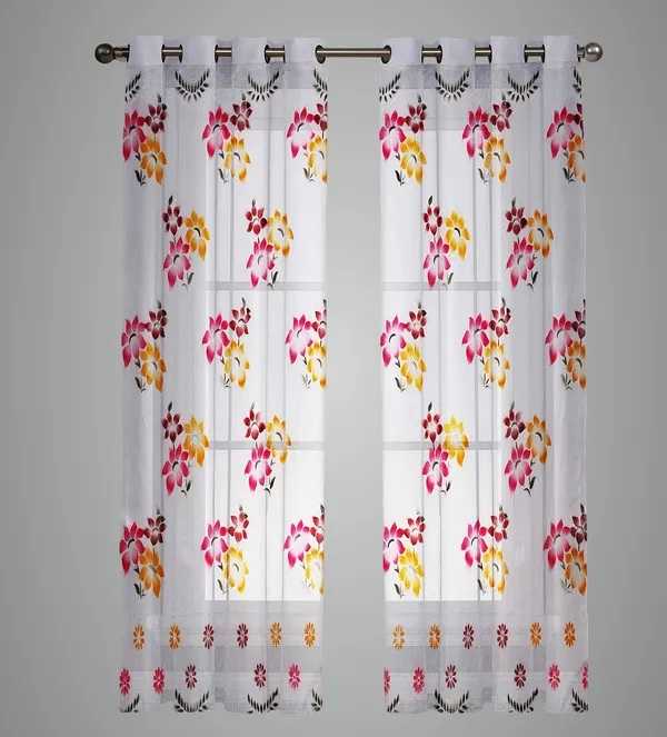 White_Net_Polyester_Living_Room_Curtain