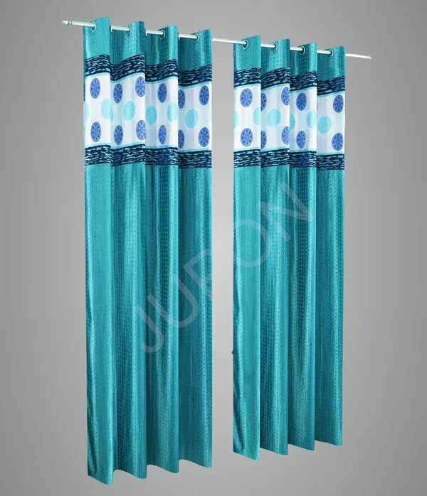 Aqua_Blue_Curtain_Polyester_Sunlight_Reduce_Technology_Curtain_Panel
