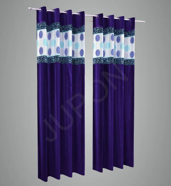 Blue_Curtain_Polyester_Sunlight_Reduce_Technology_Curtain_Panel