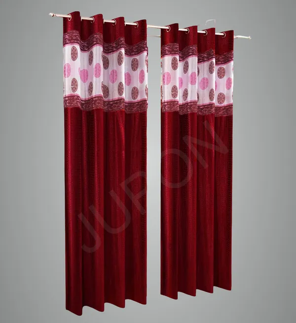 Maroon_Curtain_Polyester_Sunlight_Reduce_Technology_Curtain_Panel