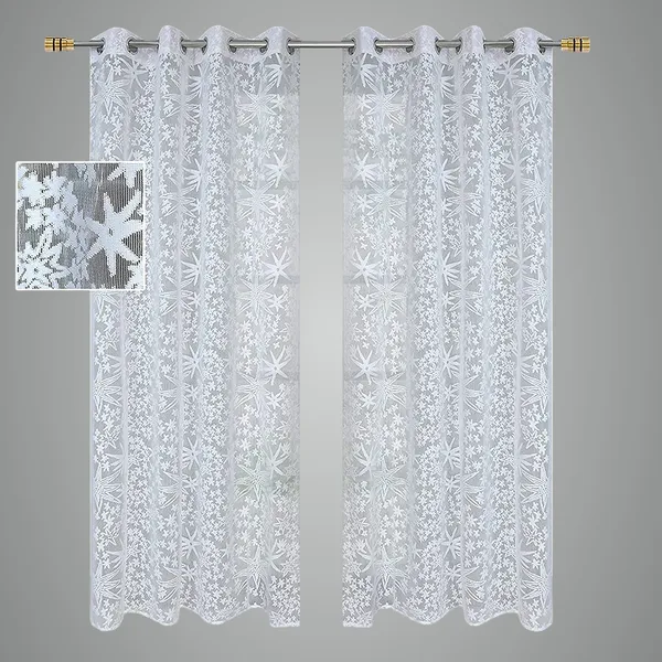 White_Polyester_Heavy_Sheer_Transparent_Net_Grommet_Curtains_For_Living_Room_Decoration