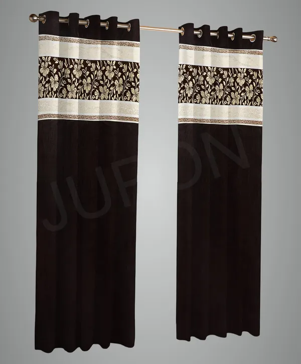 Brown_Room_Darkening_Floral_Polyester_Curtain_With_Velvet_Touch_Technology_Pack_Of_2