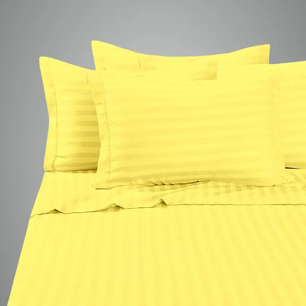 Yellow_Bedding_King_Bed_Glace_Cotton_1_Bedsheet_2_Pillow_Cover_190_Tc
