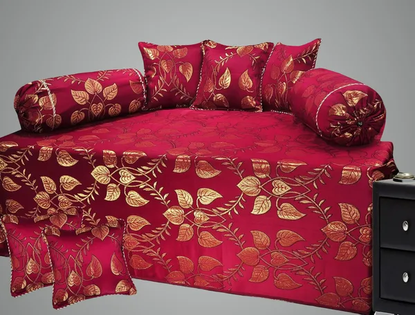 Wine_Premium_Silk_And_Polycotton_Single_Bed_Diwan_Set_Of_8