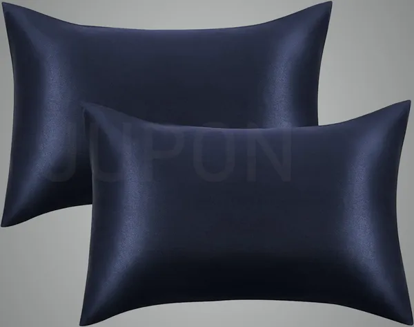 Navy_Standard_Silk_Pillow_Cover_Mulberry_Silk_With_Envelope_Closure_Set_Of_2