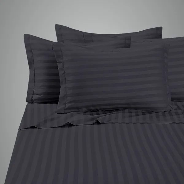 Grey_Bedding_Bed_Cotton_All_Around_Fitted_Bedsheet_190_TC_with__2_Pillow_Cover