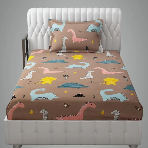 Brown_Bedding_Fitted_Bedsheet_190_Tc_Cotton_1_Single_Bed_Sheet_With_1_Pillow_Cover_For_Kids