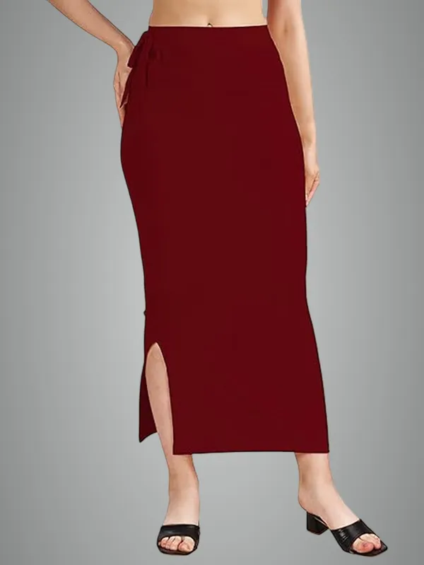 Maroon_Shapewear_Lycra_Petticoat_Cotton_Blended_Petticoat_Skirts_Shape_Wear_Dress_For_Women