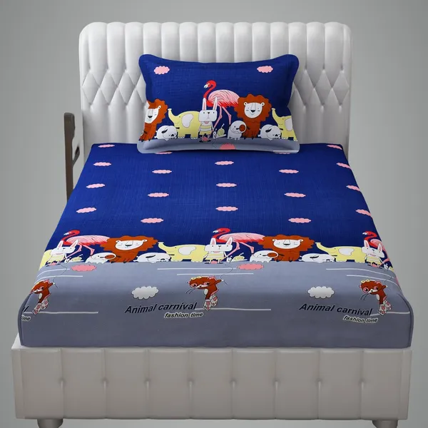 Blue_Bedding_Fitted_Bed_Sheet_190_Tc_Cotton_1_Single_Bed_Sheet_With_1_Pillow_Cover_For_Kids