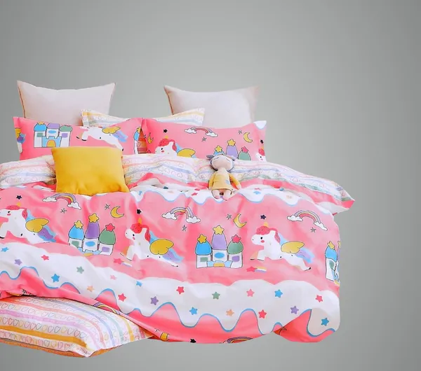 Pink_Bedding_Fitted_Bed_Sheet_190_Tc_Cotton_1_Single_Bed_Sheet_With_1_Pillow_Cover_For_Kids