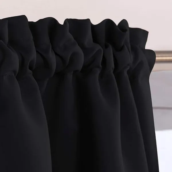 Black_Solid_Valance_Blackout_Rod_Pocket_Pattern_Curtain_Kitchen_Curtain
