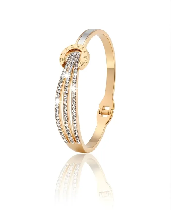White_Stainless_Steel_Anti_Tarnish_Roman_Royalty_Empress_Bangle_For_Women