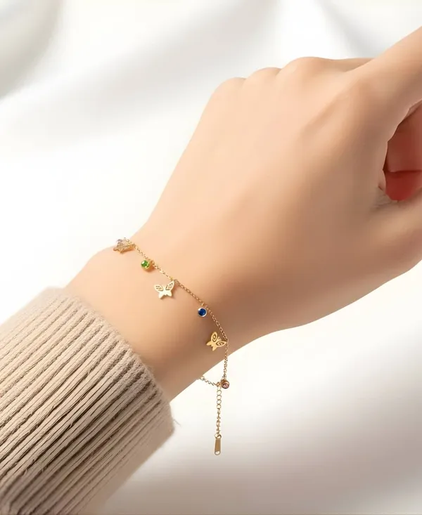 Pink_Stainless_Steel_Anti_Tarnish_Floria_Bracelet_For_Women