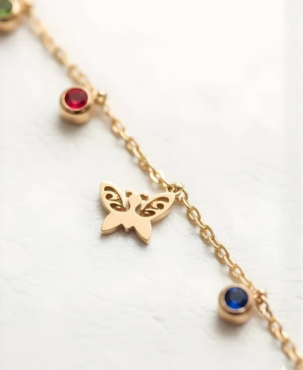 Pink_Stainless_Steel_Anti_Tarnish_Floria_Bracelet_For_Women