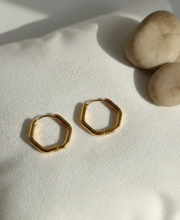 Golden_Stainless_Steel_Anti_Tarnish_Hexa-Chic_Hoops_For_Women