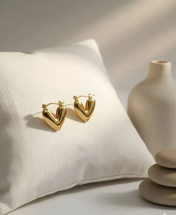 Golden_Stainless_Steel_Anti_Tarnish_Heart_Of_Gold_Tone_For_Women