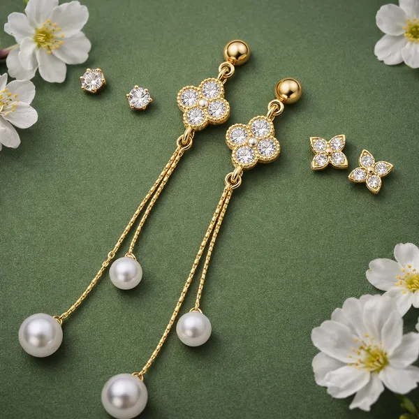 Bliss_Combo_Earring_Set_Golden_Stainless_Steel_Anti_Tarnish_For_Women