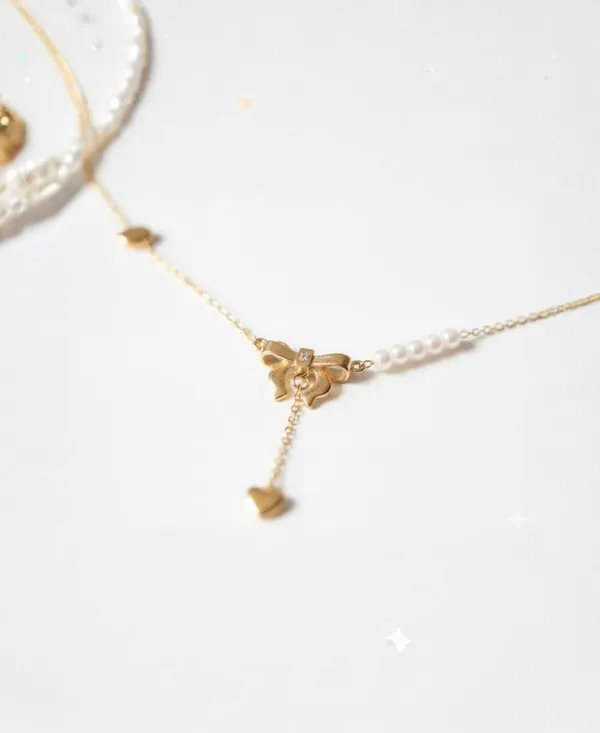 White_Stainless_Steel_Anti_Tarnish_Pearla_Bow_For_Women