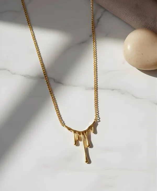Golden_Stainless_Steel_Anti_Tarnish_Lava_Drop_For_Women
