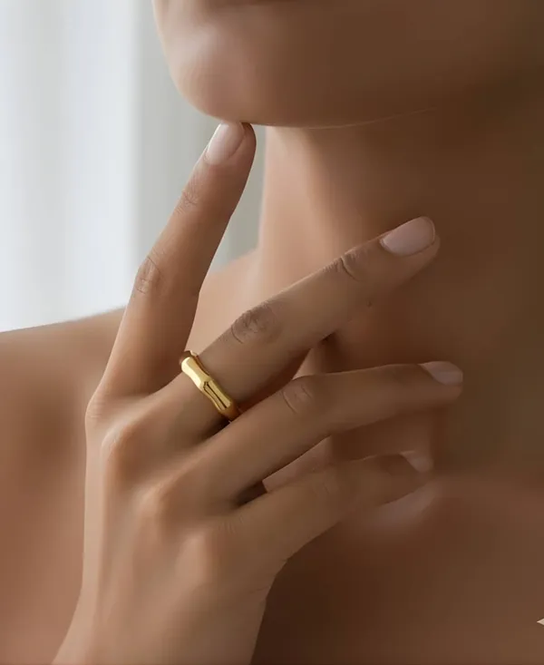Chunky_Band_Ring_For_Women_Golden_Stainless_Steel_Anti_Tarnish