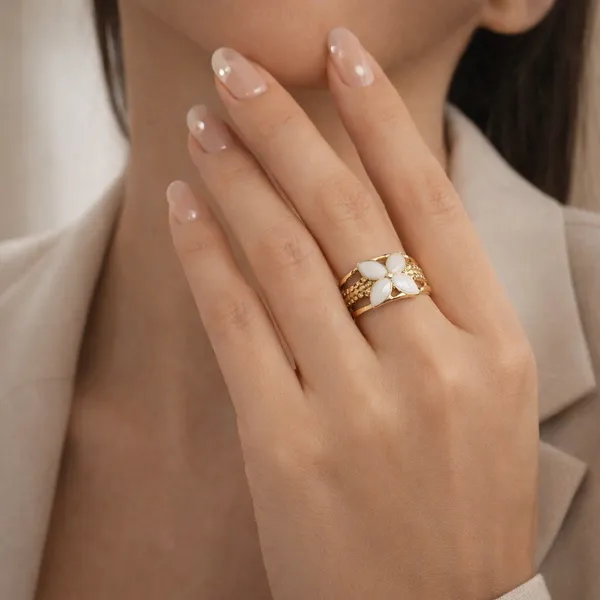 Flora_Pearl_Ring_Golden_Stainless_Steel_Anti_Tarnish_For_Women