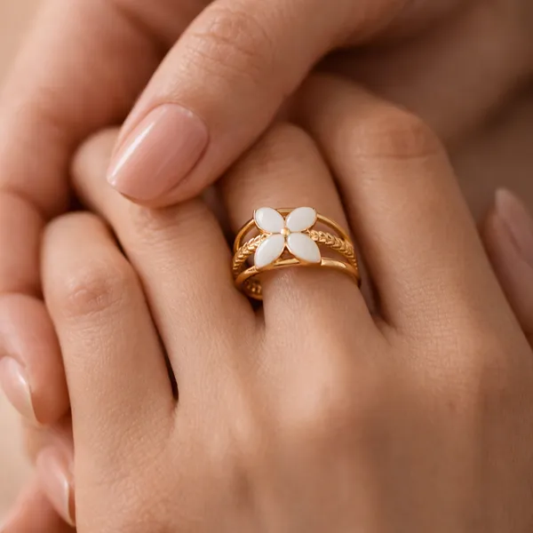Flora_Pearl_Ring_Golden_Stainless_Steel_Anti_Tarnish_For_Women