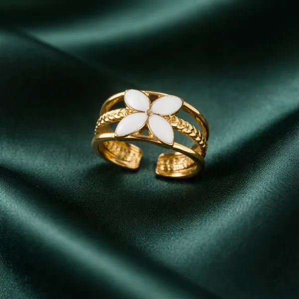 Flora_Pearl_Ring_Golden_Stainless_Steel_Anti_Tarnish_For_Women