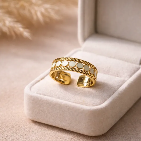 Regal_Dot_Ring_Golden_Stainless_Steel_Anti_Tarnish_For_Women